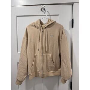 Alo Yoga Tan Zip Up size small